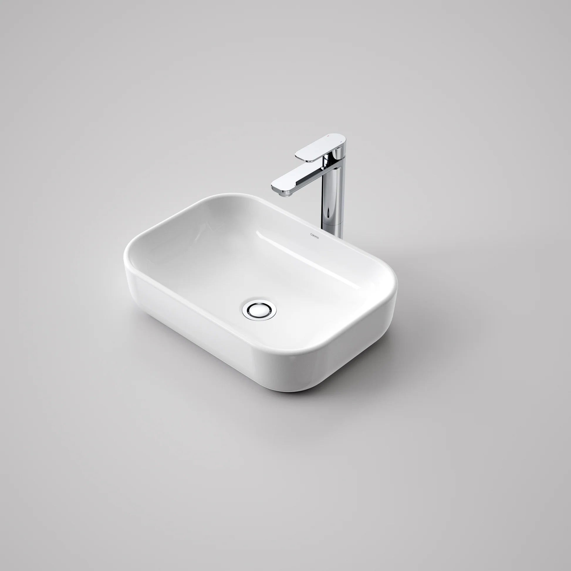 White Rectangular above counter basin  for bathroom vanity - Caroma Luna Above counter basin NZ