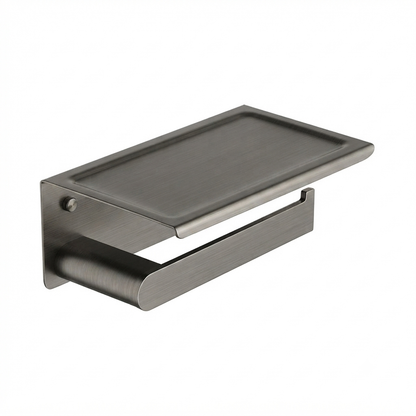 TOILET ROLL HOLDER WITH PHONE SHELF – 304 STAINLESS STEEL | ANTI - FINGERPRINT