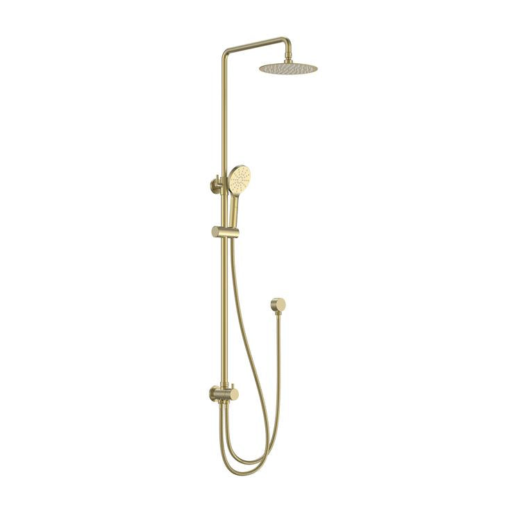 ROUND TWIN SHOWER SYSTEM WITH 200MM RAINFALL SHOWER HEAD AND HANDHELD HEADSET - 5 FINISHES