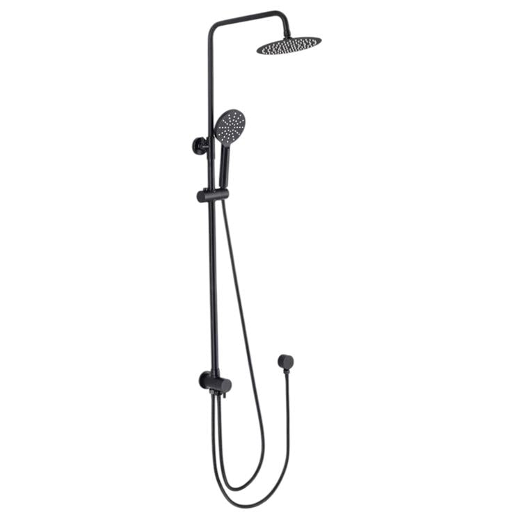 ROUND TWIN SHOWER SYSTEM WITH 200MM RAINFALL SHOWER HEAD AND HANDHELD HEADSET - 5 FINISHES