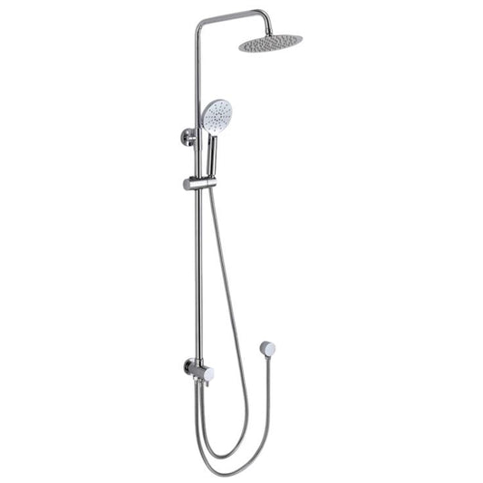 ROUND TWIN SHOWER SYSTEM WITH 200MM RAINFALL SHOWER HEAD AND HANDHELD HEADSET - 5 FINISHES