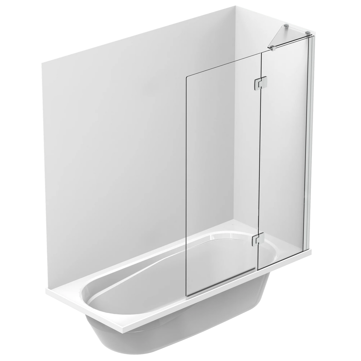 CLEARLITE PACIFIC/VARO WALL LINER FOR SHOWER OVER BATH 2 SIDED - 1525MM