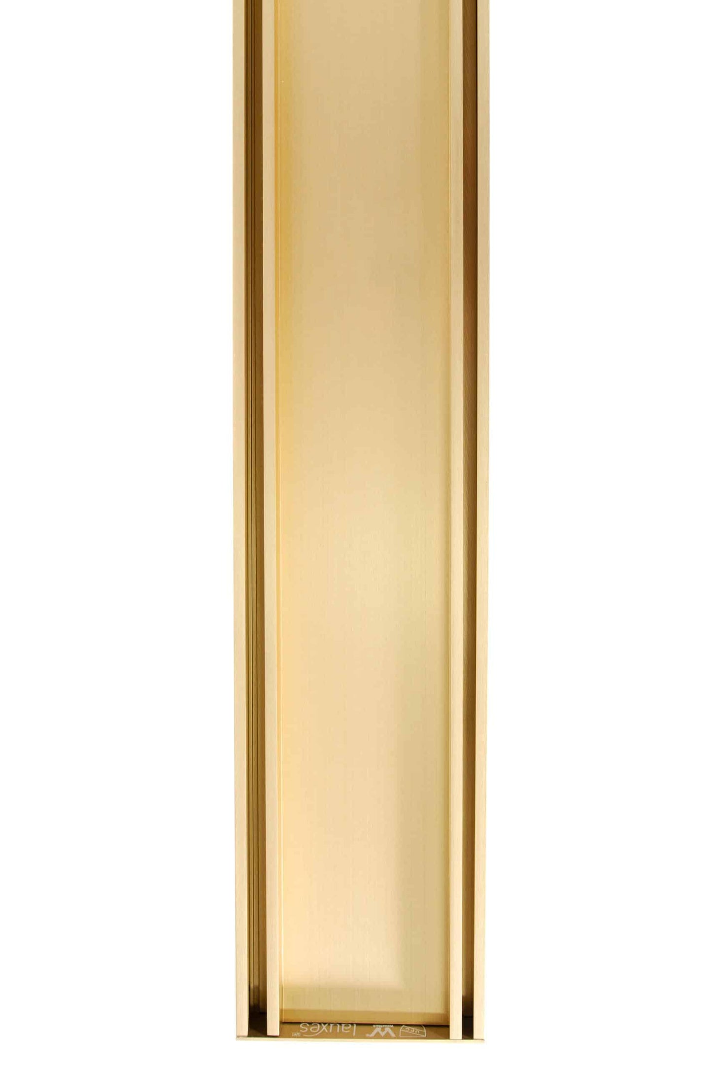 LAUXES SLIMLINE ALUMINIUM TILE INSERT CHANNEL DRAIN - MATTE GOLD