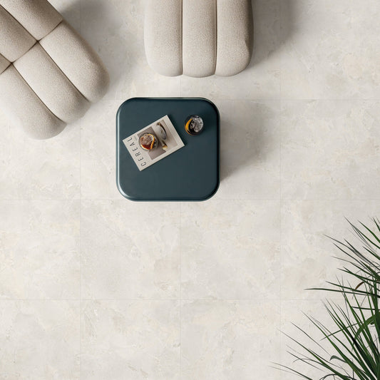 IMPERIAL BIANCO PORCELAIN MATTE TILE 600X600MM - $49/SQM