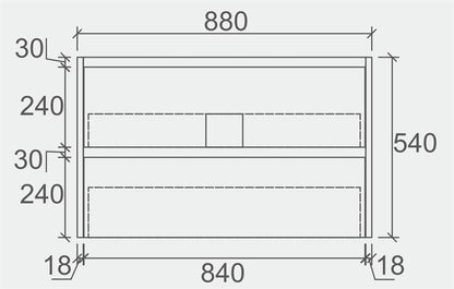 ROSEWOOD WALL HUNG VANITY | 900MM | PLYWOOD