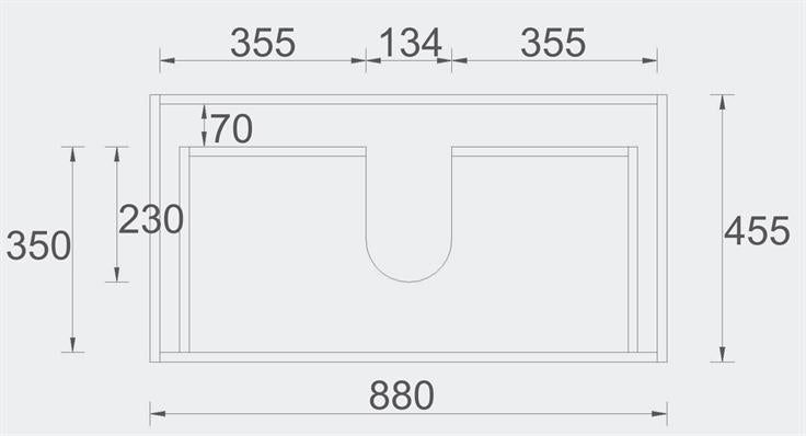 ROSEWOOD WALL HUNG VANITY | 900MM | PLYWOOD