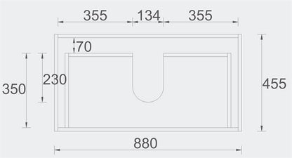 ROSEWOOD WALL HUNG VANITY | 900MM | PLYWOOD