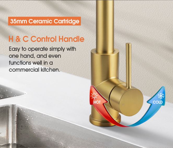 EURO 360° SWIVEL PULLOUT KITCHEN SINK MIXER - 5 COLOURS - The Tile Collection™