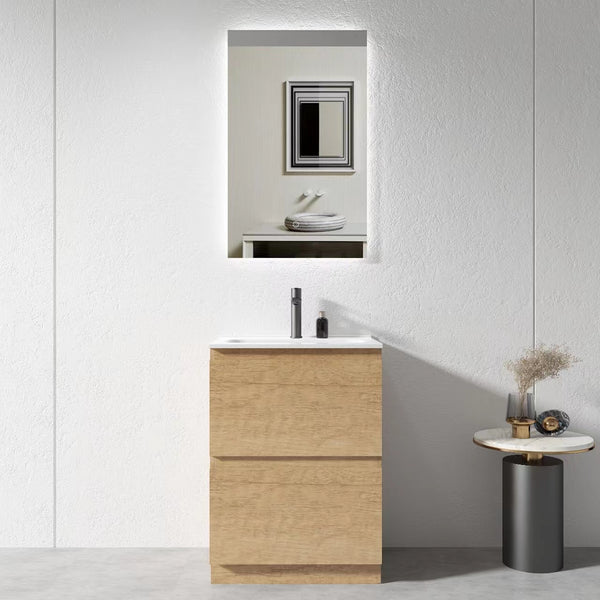 600MM PLYWOOD FLOOR STANDING VANITY LX60 WITH CERAMIC TOP - The Tile Collection™