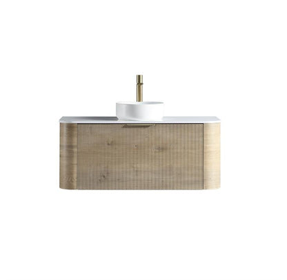 Curved Wall Hung Vanity Golden Oak | 1200mm | The Tile Collection NZ