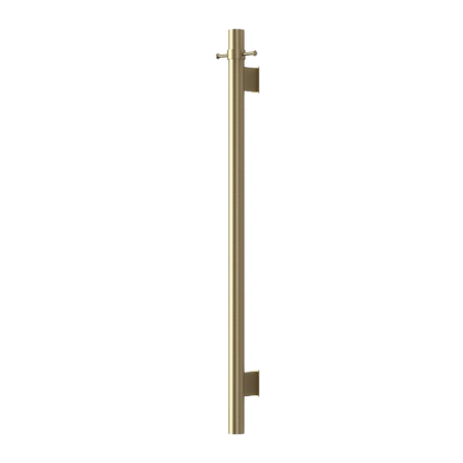 MIRAGE ROUND VERTICAL HEATED TOWEL BAR  1000MM | BRUSHED BRONZE