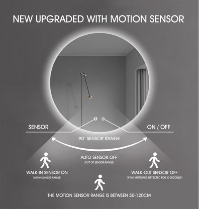 700MM ROUND BACKLIT LED MIRROR WITH MOTION SENSOR DEFOGGER | 3 COLOUR LIGHTS - The Tile Collection™