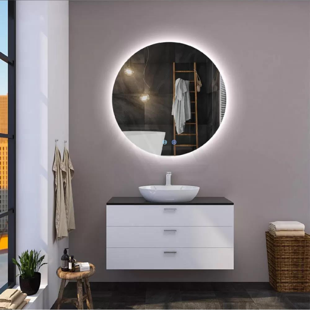 700MM ROUND BACKLIT LED MIRROR WITH MOTION SENSOR DEFOGGER | 3 COLOUR LIGHTS - The Tile Collection™