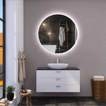 700MM ROUND BACKLIT LED MIRROR WITH MOTION SENSOR DEFOGGER | 3 COLOUR LIGHTS - The Tile Collection™