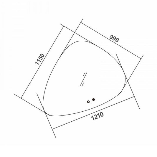 1150X990X1210MM ASYMMETRICAL LED BATHROOM MIRROR - BACKLIT VANITY MIRROR WITH MOTION SENSOR - The Tile Collection™