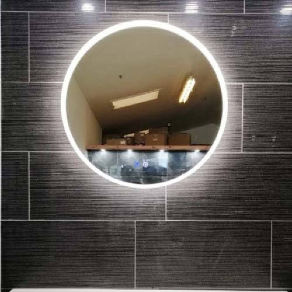 700MM ROUND LED MIRROR WITH MOTION SENSOR | DEMISTER | 3 COLOUR LIGHTS | 20MM RIM - The Tile Collection™