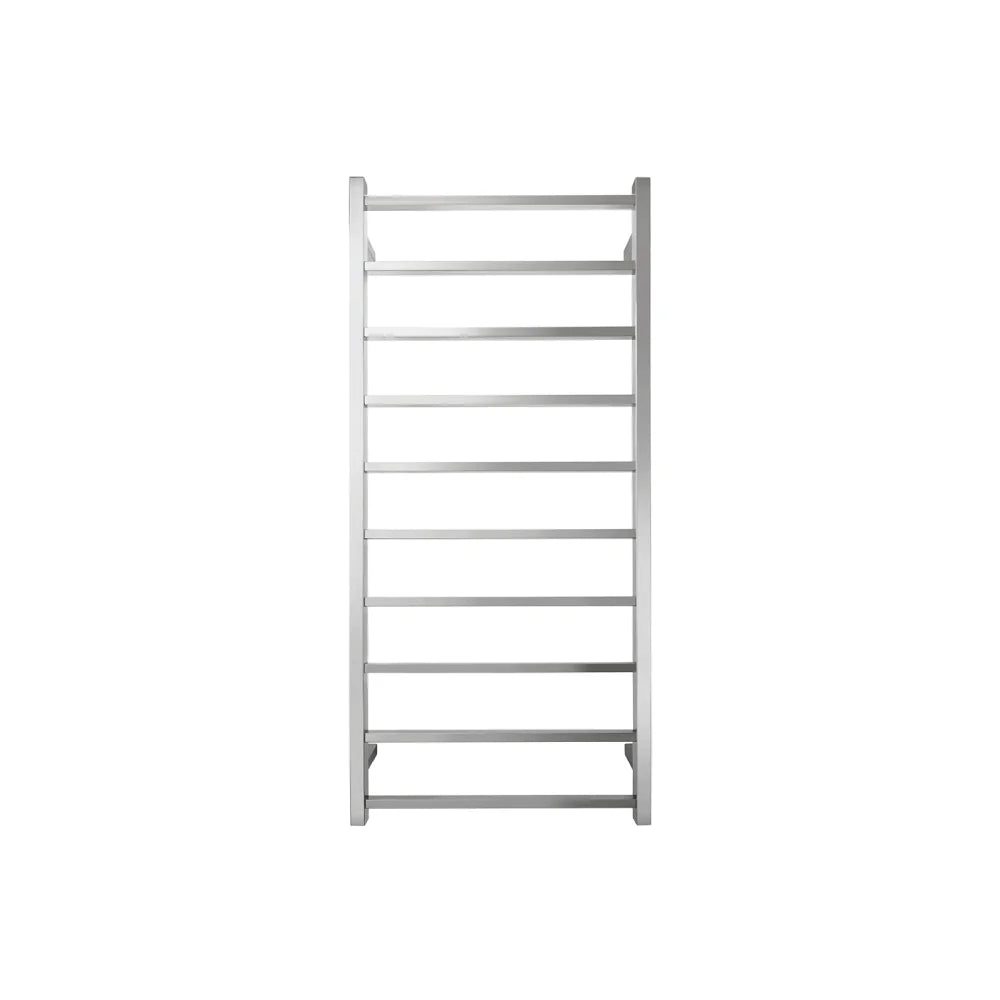 TRANQUILLITY JERSEY 10 BAR SQUARE HEATED TOWEL WARMER 1340H*620W*120D- POLISHESD STAINLESS
