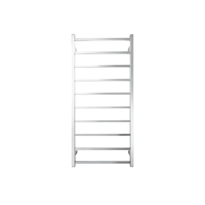 TRANQUILLITY JERSEY 10 BAR SQUARE HEATED TOWEL WARMER 1340H*620W*120D - BRUSHED STAINLESS