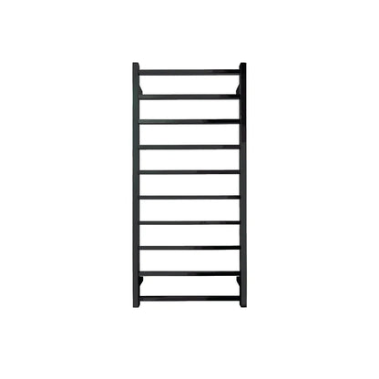 TRANQUILLITY JERSEY 10 BAR SQUARE HEATED TOWEL WARMER 1340H*620W*120D - BLACK - The Tile Collection™