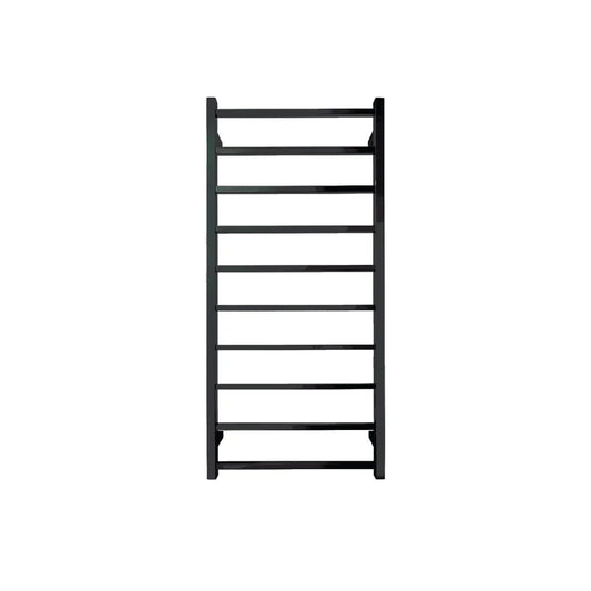 TRANQUILLITY JERSEY 10 BAR SQUARE HEATED TOWEL WARMER 1340H*620W*120D - BLACK
