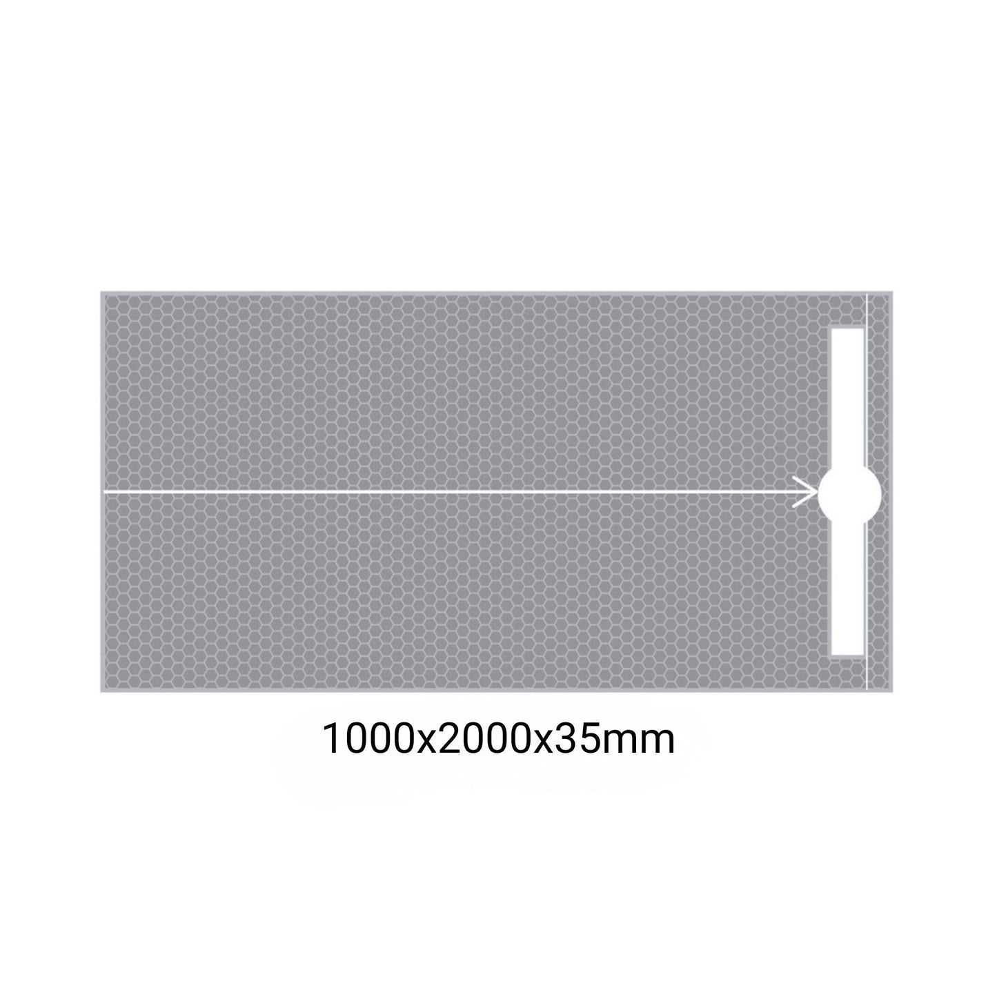 MARMOX 1000X2000MM READY TO TILE-OVER SHOWER BASE  | TROUGH DRAIN TRAVERSE