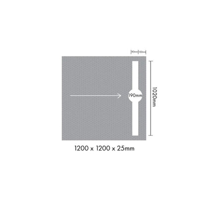 MARMOX 1200X1200MM READY TO TILE-OVER SHOWER BASE | TROUGH DRAIN TRAVERSE - The Tile Collection™