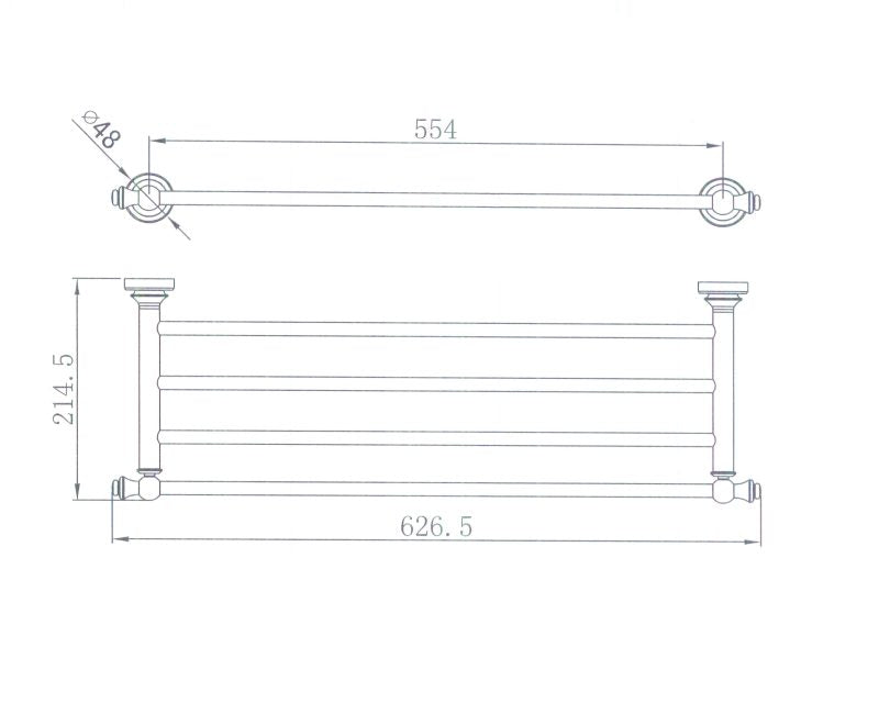 MEDOC BATHROOM SHELF- CHROME