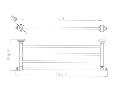 MEDOC BATHROOM SHELF- CHROME