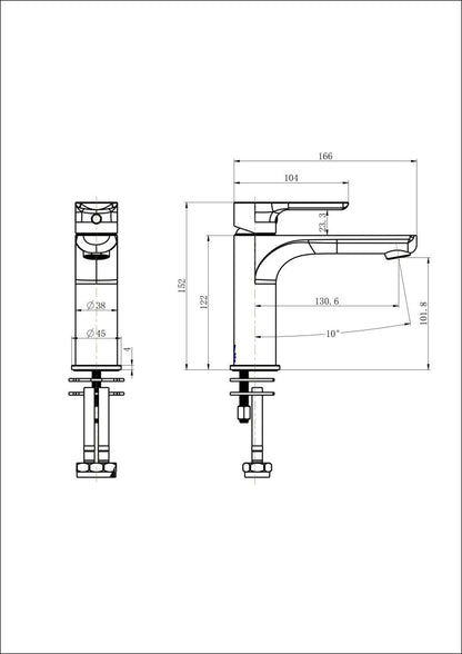 NOVA BASIN MIXER - 5 FINISHES | MODERN NATIONAL