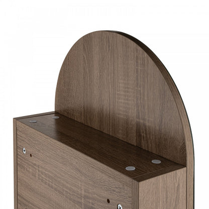 ARCH MIRROR CABINET - NATURAL OAK 610X900MM
