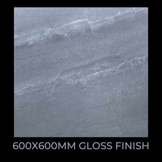 ARMANI GREY (PHO60914L) GLOSS PORCELAIN TILE - $59/SQM - The Tile Collection™