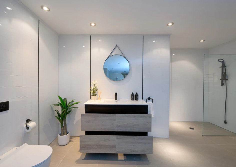 1200MM POLO BLACK AND LIGHT OAK FREESTANDING VANITY SINGLE BASIN - The Tile Collection™
