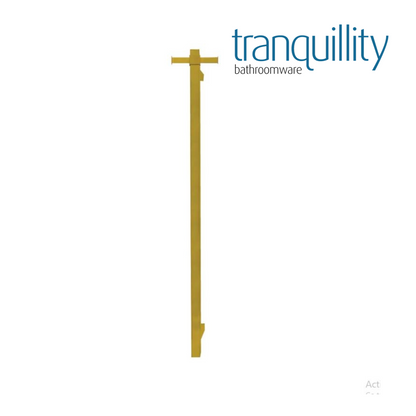 TRANQUILLITY SQUARE VERTICAL HEATED TOWEL BAR 1000MM | BRUSHED BRASS - The Tile Collection™