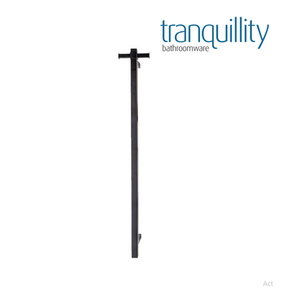 Square Single bar Heated Towel Rail - Gunmetal