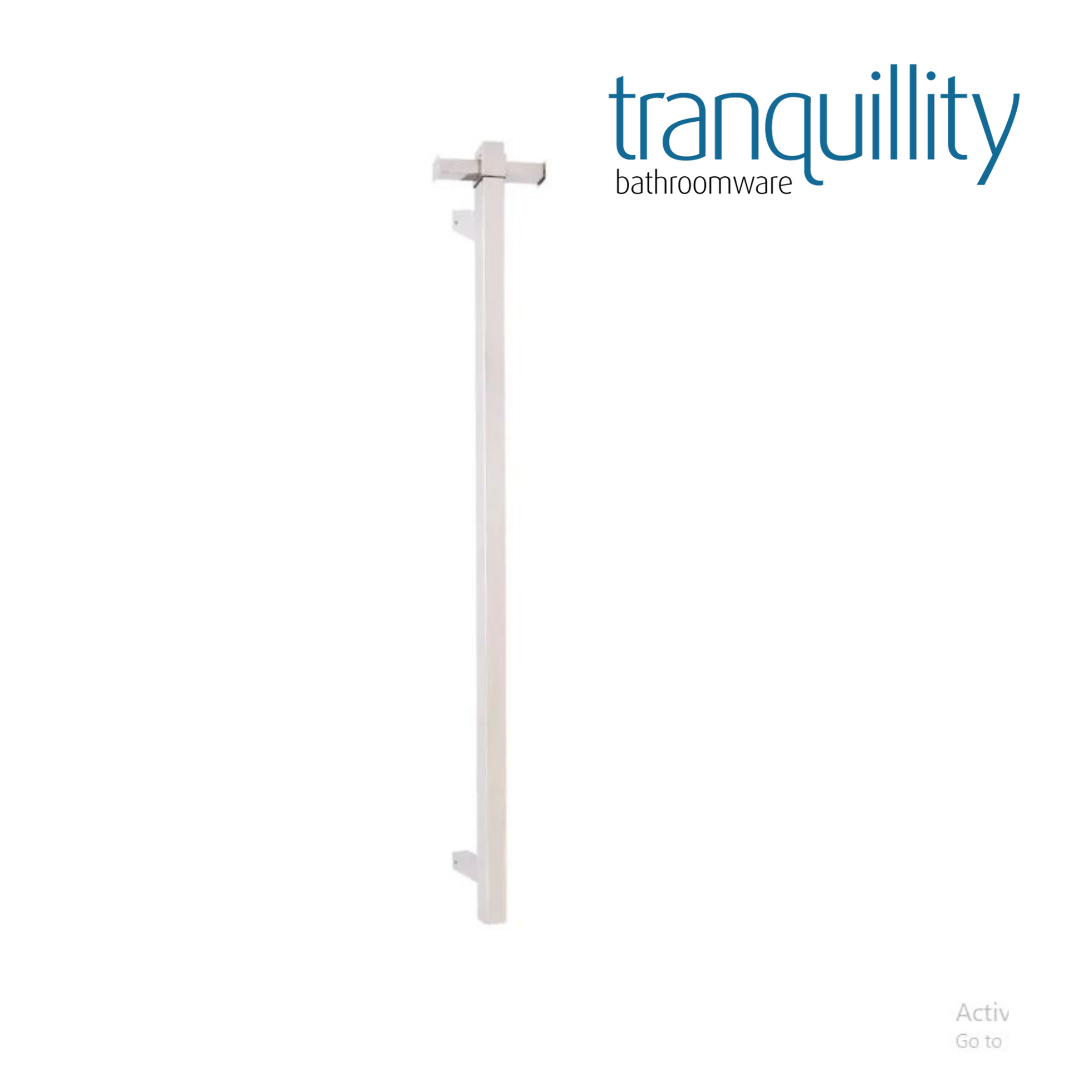 TRANQUILLITY SQUARE VERTICAL HEATED TOWEL BAR | 1000MM | BRUSHED STAINLESS - The Tile Collection™