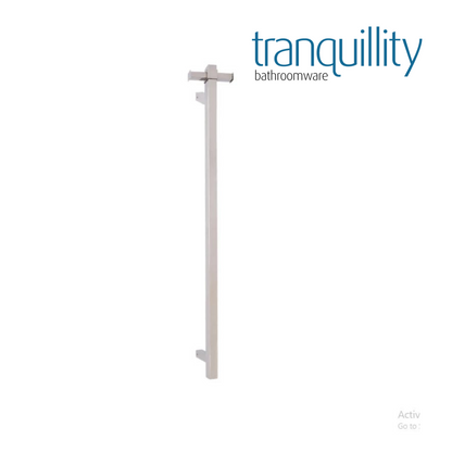 TRANQUILLITY SQUARE VERTICAL HEATED TOWEL BAR 1000MM | POLISHED STAINLESS - The Tile Collection™