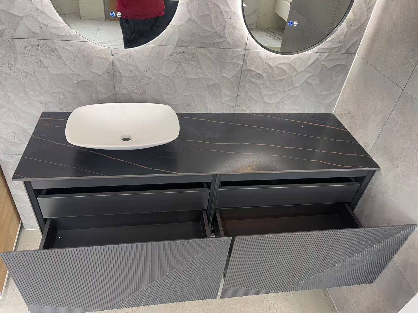 750MM DARK GREY WALL HUNG VANITY – PARALLEL AVO| MODERN FLOATING BATHROOM VANITY NZ
