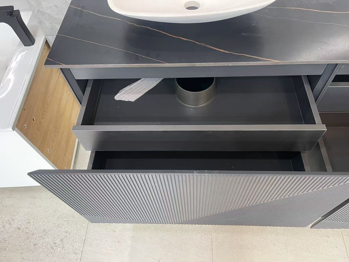 750MM DARK GREY WALL HUNG VANITY – PARALLEL AVO| MODERN FLOATING BATHROOM VANITY NZ