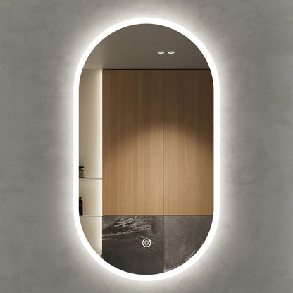 900x500MM PILL SHAPE LED MIRROR WITH TOUCH SENSOR BC| DEFOGGER | 3 COLOURS LIGHTS