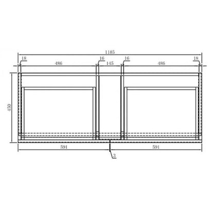 1200MM POLO GLOSS WHITE PLYWOOD FREESTANDING VANITY DOUBLE BASIN - The Tile Collection™