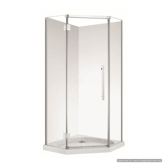 1000X1000MM DIAMOND FRAMELESS SHOWER GLASS - CHROME