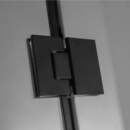 900X900MM SQUARE FRAMELESS SHOWER GLASS - BLACK