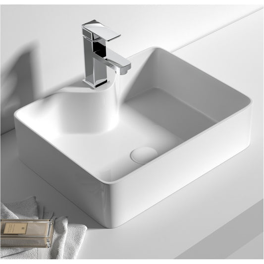 COUNTER TOP BASIN | GLOSS WHITE | 480x370x130MM - The Tile Collection™