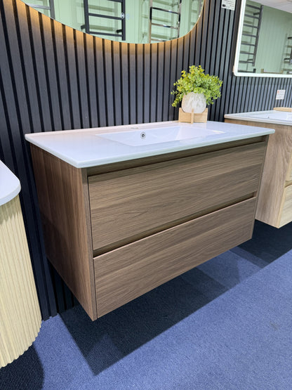 ROSEWOOD WALL HUNG VANITY | 900MM