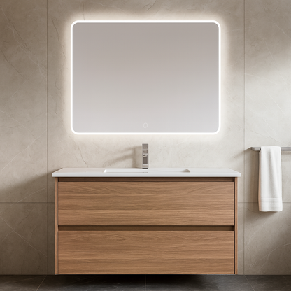 ROSEWOOD WALL HUNG VANITY | 900MM | PLYWOOD