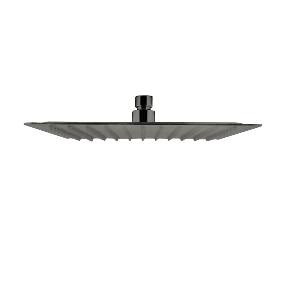 FUSION SQUARE ULTRA SLIM STAINLESS STEEL RAIN SHOWER HEAD - 4 COLOURS