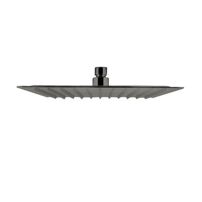 FUSION SQUARE ULTRA SLIM STAINLESS STEEL RAIN SHOWER HEAD - 4 COLOURS