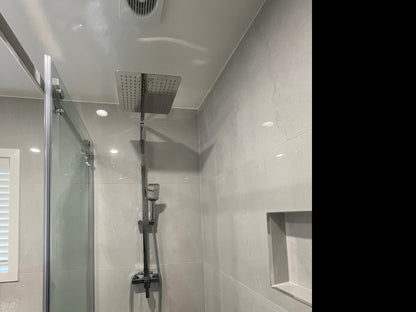 FUSION SQUARE RAIN SHOWER SET WITH EXTERNAL MIXER - CHROME