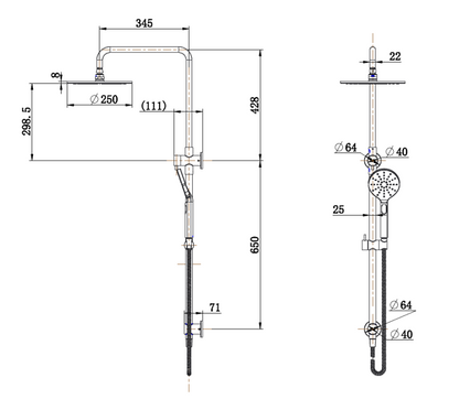STAR LUXURY SHOWER COLUMN SET 5 FINISHES | MODERN NATIONAL