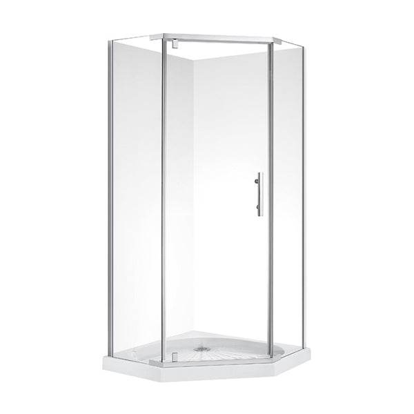1000X1000MM ANGLE SHOWER ENCLOSURE KIT - CHROME - The Tile Collection™